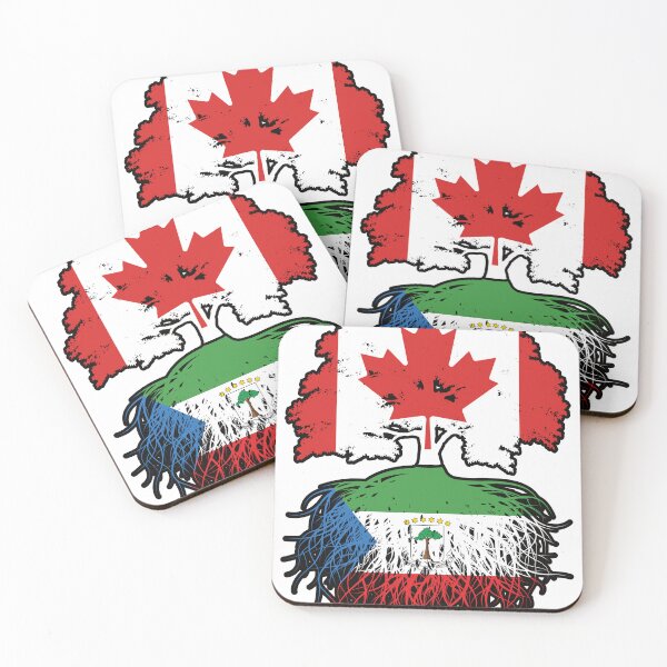 Item preview, Equatorial Guinea Equatorial Guinean Canadian Canada Tree Roots Flag designed and sold by FlagX.