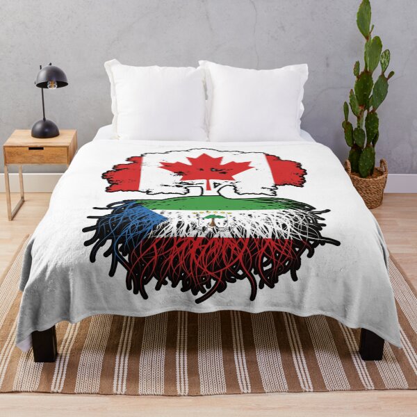 Item preview, Equatorial Guinea Equatorial Guinean Canadian Canada Tree Roots Flag designed and sold by FlagX.