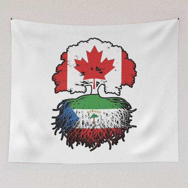 Item preview, Equatorial Guinea Equatorial Guinean Canadian Canada Tree Roots Flag designed and sold by FlagX.