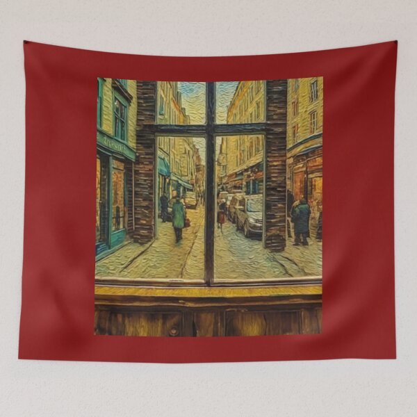 Item preview,  "Cityscape Window View" designed and sold by Artisticanvas.