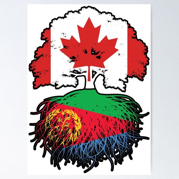 Item preview, Eritrea Eritrean Canadian Canada Tree Roots Flag designed and sold by FlagX.