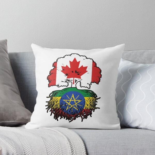 Item preview, Ethiopia Ethiopian Canadian Canada Tree Roots Flag designed and sold by FlagX.