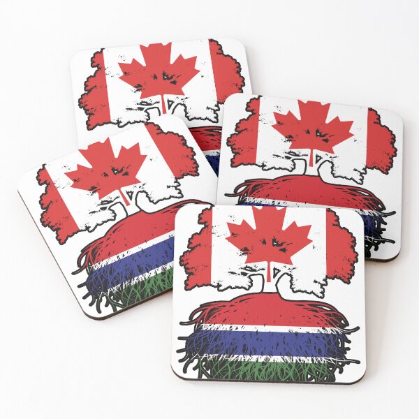 Item preview, Gambia Gambian Canadian Canada Tree Roots Flag designed and sold by FlagX.