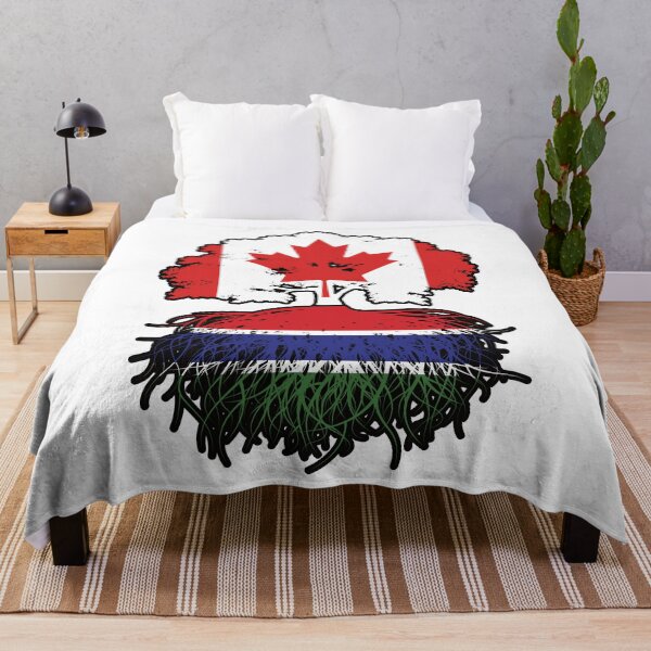 Item preview, Gambia Gambian Canadian Canada Tree Roots Flag designed and sold by FlagX.