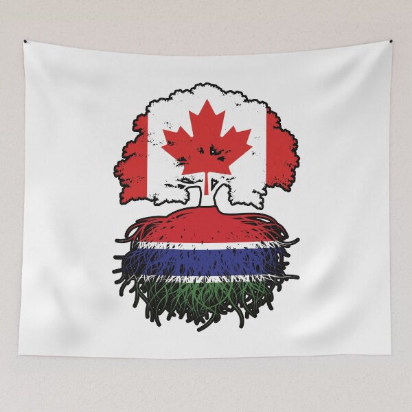 Item preview, Gambia Gambian Canadian Canada Tree Roots Flag designed and sold by FlagX.