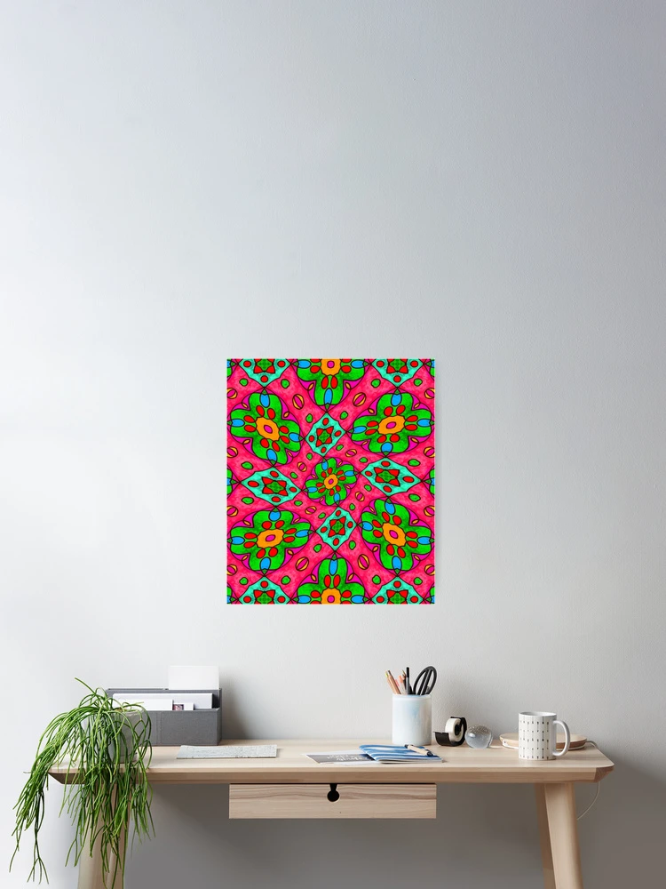 Thumbnail 2 of 3, Poster, Unique Abstract Flowers Pattern designed and sold by Patternflower.