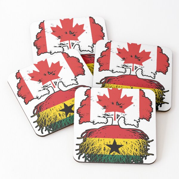 Item preview, Ghana Ghanaian Canadian Canada Tree Roots Flag designed and sold by FlagX.