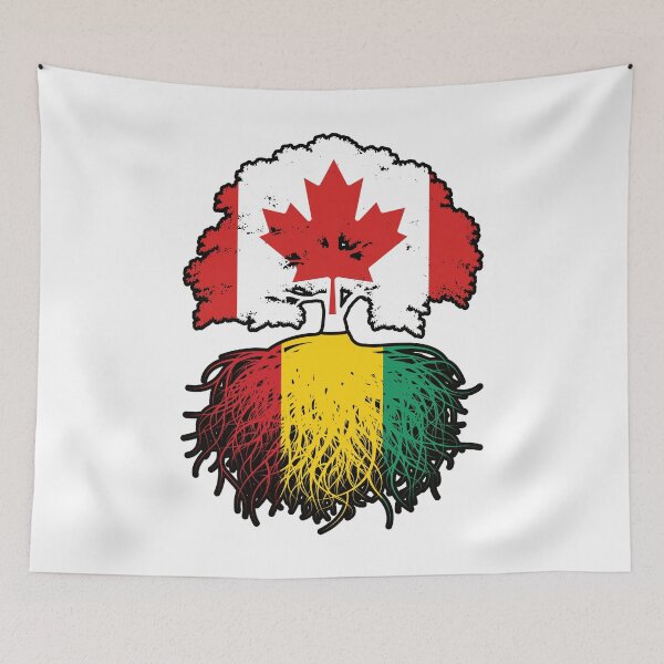 Item preview, Guinea Guinean Canadian Canada Tree Roots Flag designed and sold by FlagX.