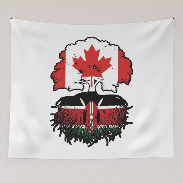 Item preview, Kenya Kenyan Canadian Canada Tree Roots Flag designed and sold by FlagX.