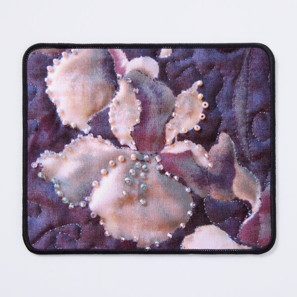 Item preview, Quilted Iris With Beading designed and sold by Jean Gregory Evans.