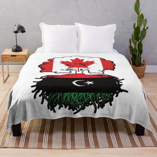 Item preview, Libya Libyan Canadian Canada Tree Roots Flag designed and sold by FlagX.