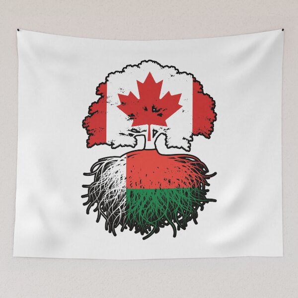 Item preview, Madagascar Malagasy Canadian Canada Tree Roots Flag designed and sold by FlagX.