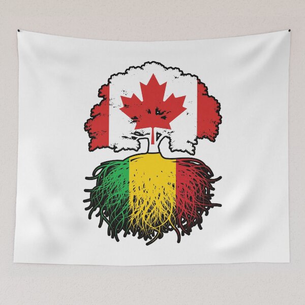 Item preview, Mali Malian Canadian Canada Tree Roots Flag designed and sold by FlagX.