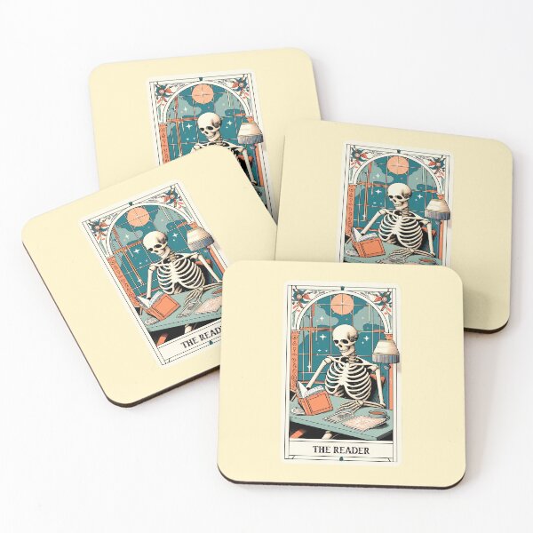 Aperçu de l'œuvre Le rat de bibliothèque de la carte de tarot Le lecteur créée et vendue par InkCraftHouse.