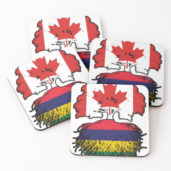Item preview, Mauritius Mauritian Canadian Canada Tree Roots Flag designed and sold by FlagX.