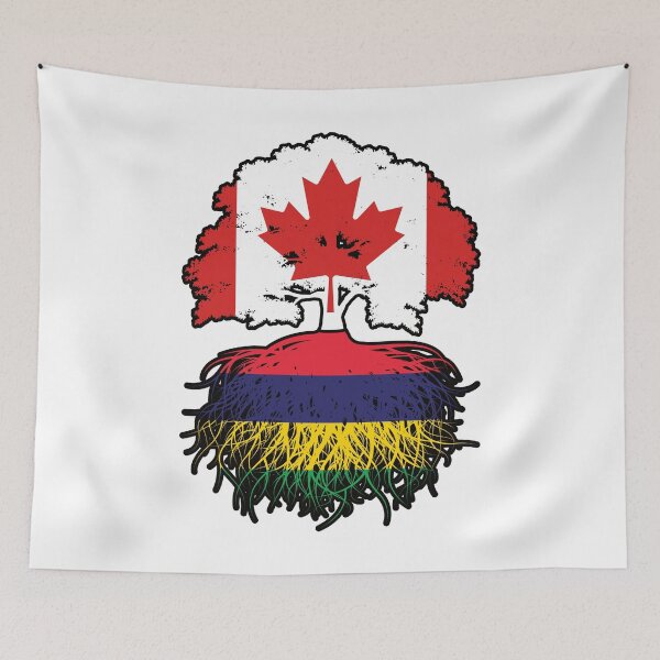 Item preview, Mauritius Mauritian Canadian Canada Tree Roots Flag designed and sold by FlagX.