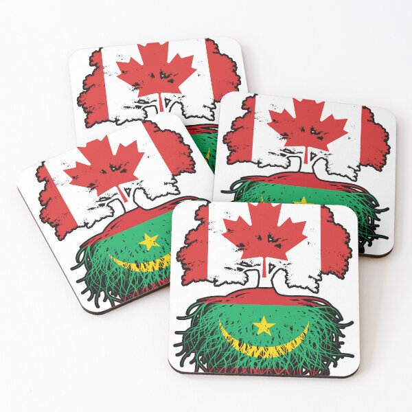 Item preview, Mauritania Mauritanian Canadian Canada Tree Roots Flag designed and sold by FlagX.