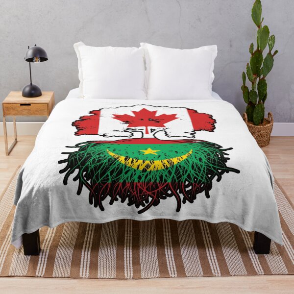 Item preview, Mauritania Mauritanian Canadian Canada Tree Roots Flag designed and sold by FlagX.