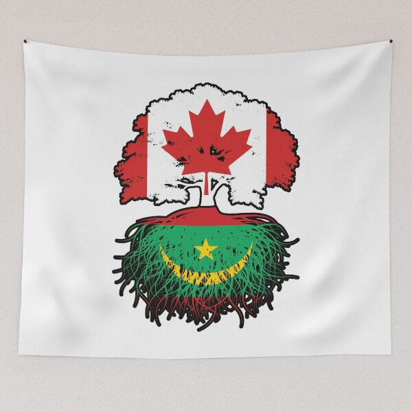Item preview, Mauritania Mauritanian Canadian Canada Tree Roots Flag designed and sold by FlagX.