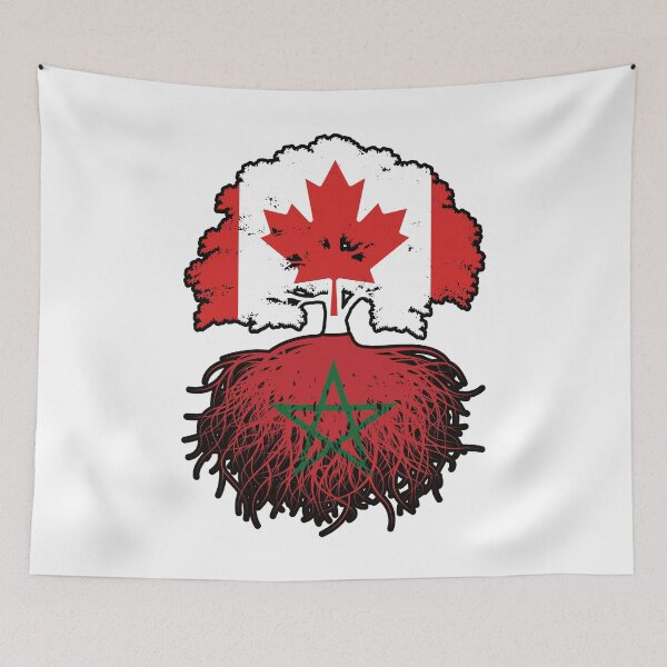 Item preview, Morocco Moroccan Canadian Canada Tree Roots Flag designed and sold by FlagX.