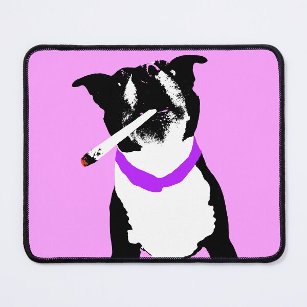 Item preview, Stoner Dog Design in pink - Stoner Staffie Pet Pop Art - Animal Pop Art, Bespoke Options designed and sold by StudioFlea.