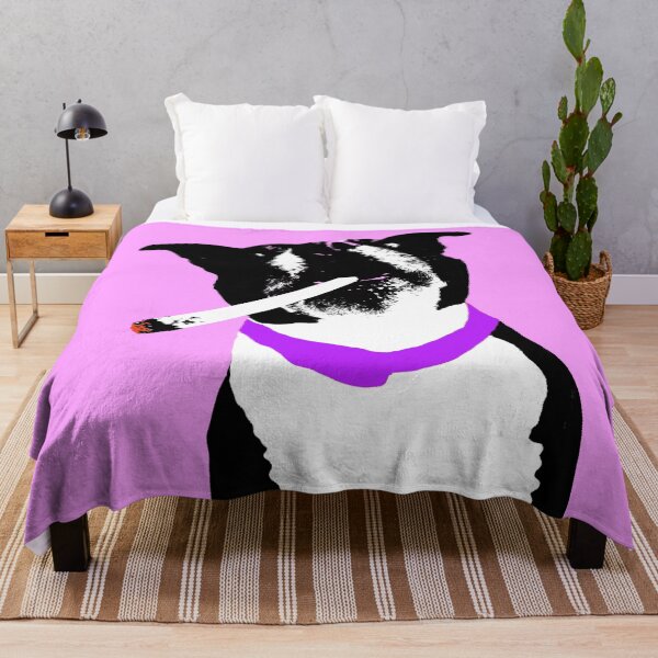 Item preview, Stoner Dog Design in pink - Stoner Staffie Pet Pop Art - Animal Pop Art, Bespoke Options designed and sold by StudioFlea.