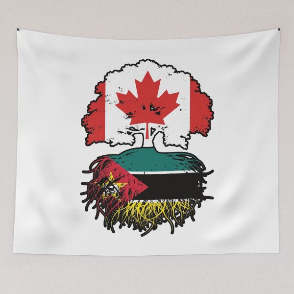 Item preview, Mozambique Mozambican Canadian Canada Tree Roots Flag designed and sold by FlagX.