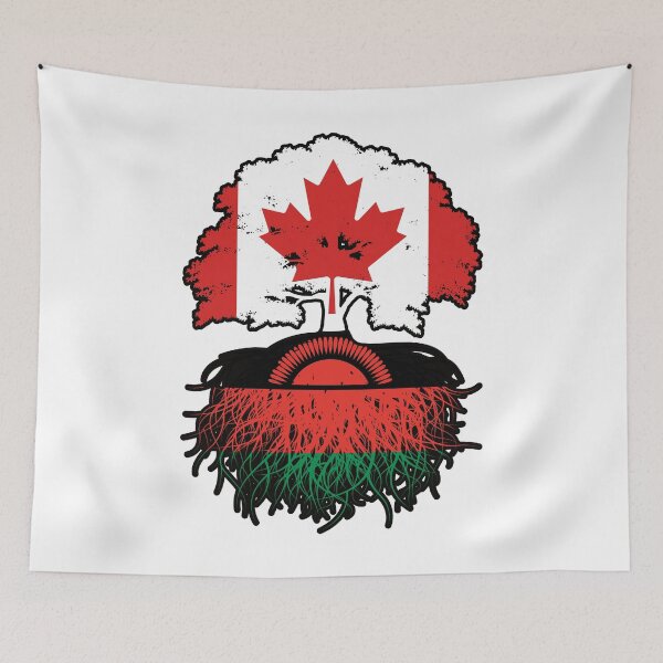 Item preview, Malawi Malawian Canadian Canada Tree Roots Flag designed and sold by FlagX.