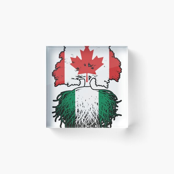 Item preview, Nigeria Nigerian Canadian Canada Tree Roots Flag designed and sold by FlagX.