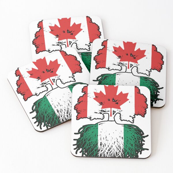 Item preview, Nigeria Nigerian Canadian Canada Tree Roots Flag designed and sold by FlagX.