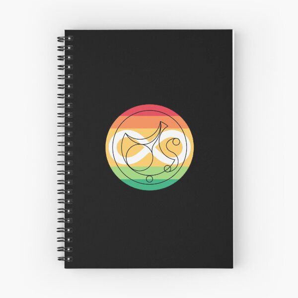 Artikelvorschau, „Autismus“ in kreisförmigem Gallifreyisch (schwarze Schrift, Hintergrund: Autismus-Pride-Flagge) entworfen und verkauft von SillyDocsStuff.