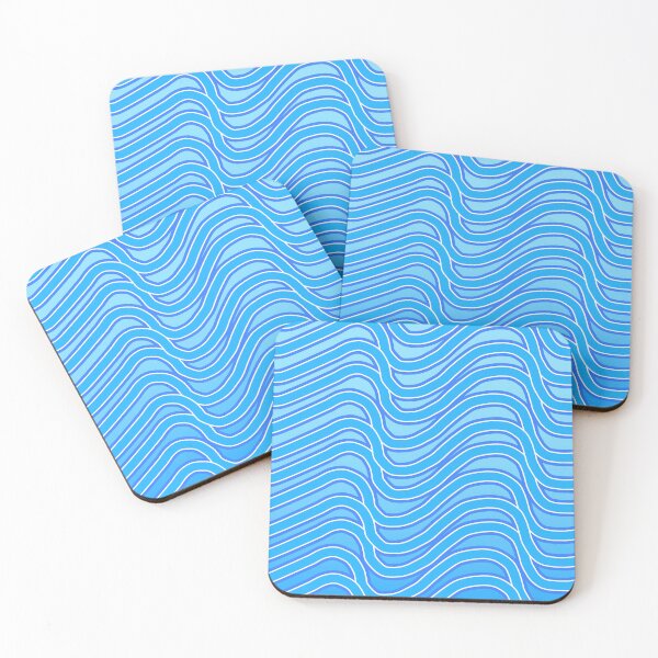 Item preview, Stay in the Flow:  Light Blue Wavy Stripe Pattern designed and sold by IraNiva.