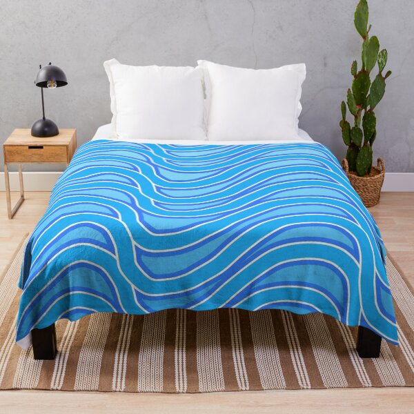 Item preview, Stay in the Flow: Light Blue Wavy Stripe Pattern designed and sold by IraNiva.