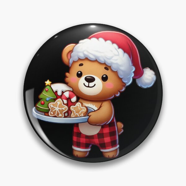 Item preview, Teddy bear baking Christmas cookies decor for children designed and sold by Meandmyshop.