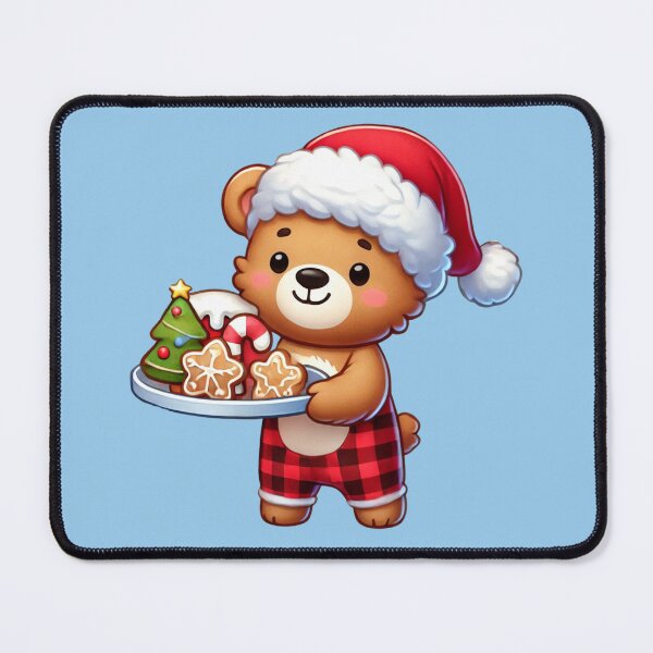 Item preview, Teddy bear baking Christmas cookies decor for children designed and sold by Meandmyshop.