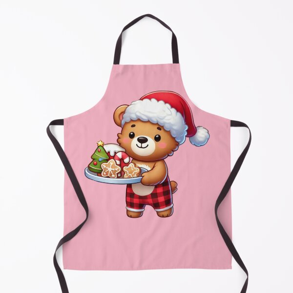 Item preview, Teddy bear baking Christmas cookies decor for children designed and sold by Meandmyshop.