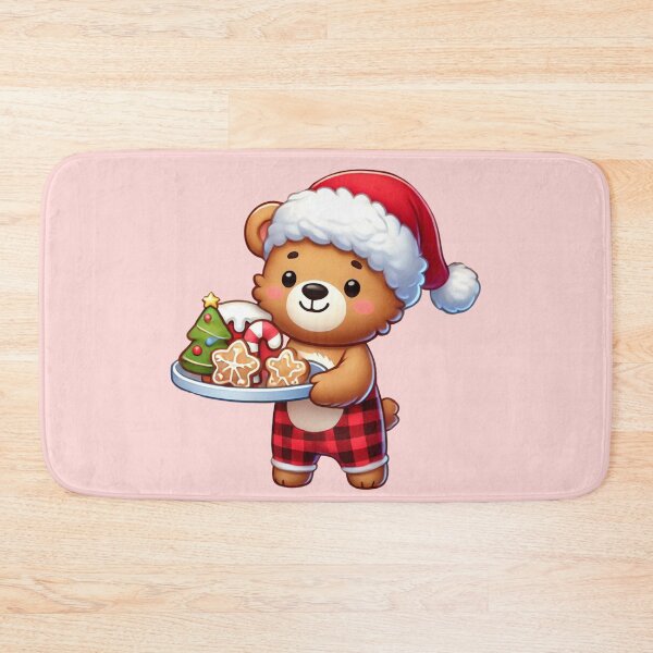 Item preview, Teddy bear baking Christmas cookies decor for children designed and sold by Meandmyshop.