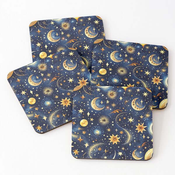 Item preview, Celestial Night Sky with Stars and Moons designed and sold by zaina.sho.