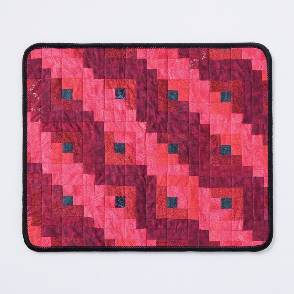 Item preview, Red Log Cabin Quilt designed and sold by Jean Gregory Evans.