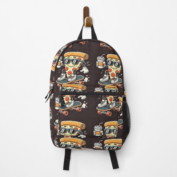 Item preview, Pizza Skateboarder Funny Cartoon Character Design designed and sold by Wahbastore.