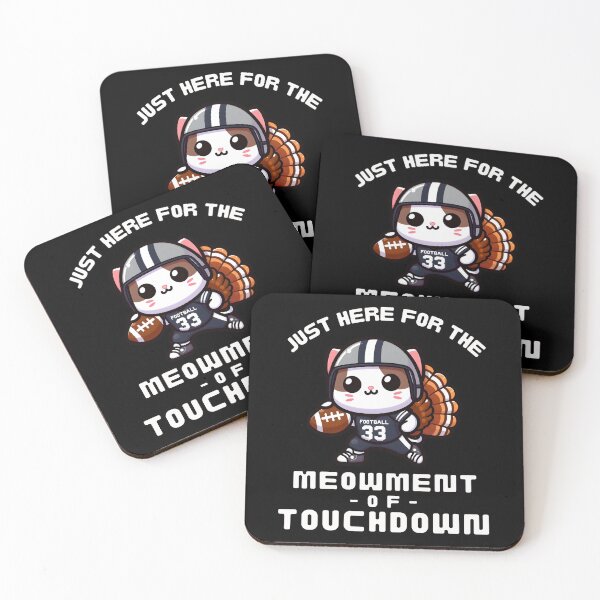 Item preview, Just Here for the Meowment of Touchdown designed and sold by CuteAndCozyTees.