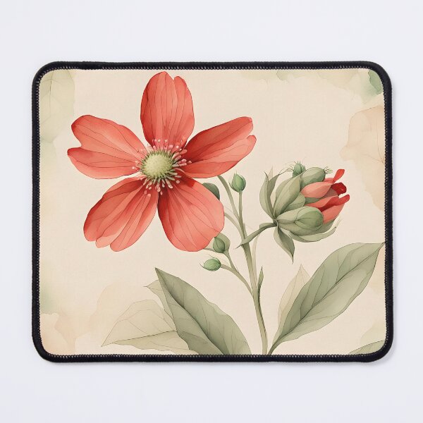 Item preview, Scarlet Petals: A Vintage Floral Portrait designed and sold by TisaMayfly.