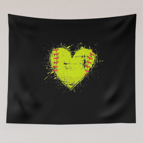 Item preview, Softball Heart Happy Valentine's Day Softball designed and sold by Phoebeys.