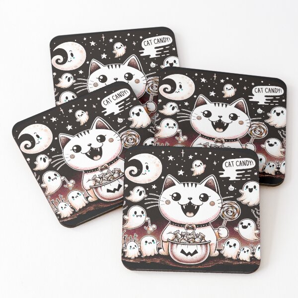 Item preview, Vampire Cat Have Treats For Ghosts designed and sold by HappyHavenStu.