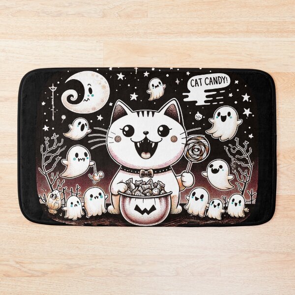 Item preview, Vampire Cat Have Treats For Ghosts designed and sold by HappyHavenStu.