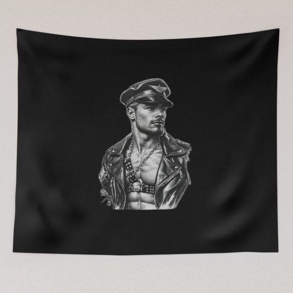 Item preview, Gay Hunky Daddy Biker Pride Graphic Design designed and sold by ItsAKinkThing.