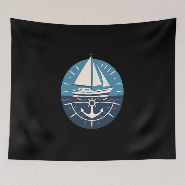 Item preview, Sailboat With Anchor And Sea designed and sold by LuminOrb.