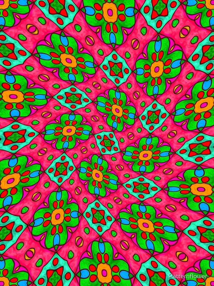 Thumbnail 4 of 4, iPhone Case, Unique Abstract Flowers Pattern designed and sold by Patternflower.
