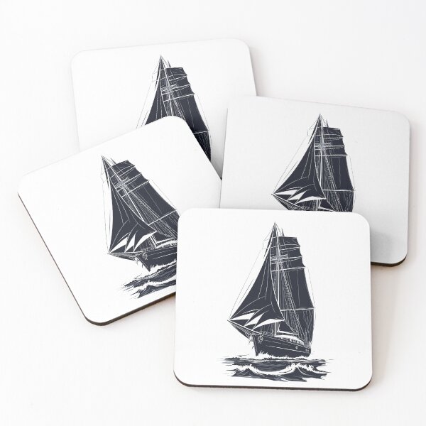 Item preview, Maritime Adventure Sailing Ship Illustration designed and sold by LuminOrb.