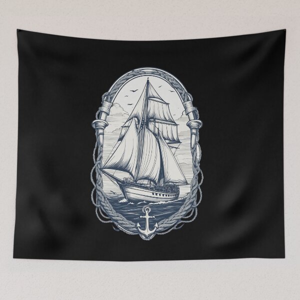 Item preview, Elegant Sailing Ship Adventure Motif designed and sold by LuminOrb.